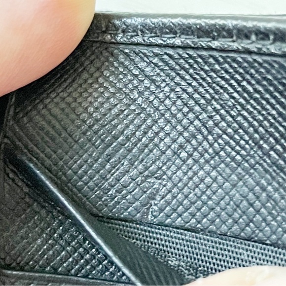 Prada black nylon triangle logo medium double bifold wallet unisex - Picture 11 of 11